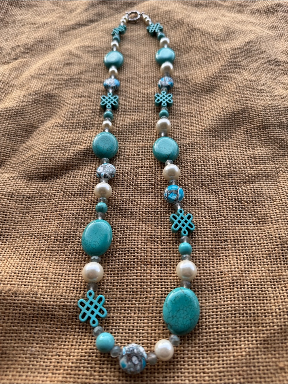 Turquoise Beaded country Western Cowgirl Necklace Jewelry gorgeous, handmade